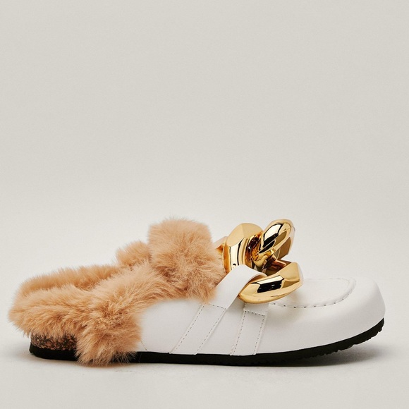 Curb Chain Faux Fur Footbed Loafer - Picture 3 of 10